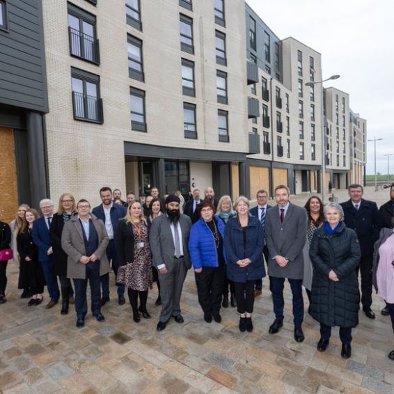 Cabinet Secretary Shona Robison meets Wheatley staff and other partners at Queesn Quay