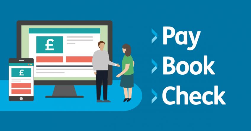 Pay Book Check page graphic