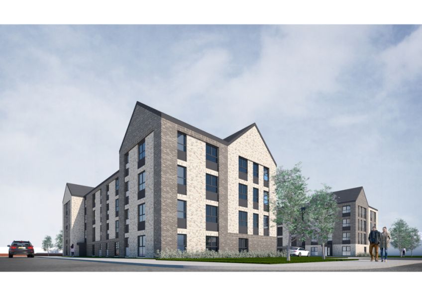 Artist impression of new homes in East Lane, Paisley