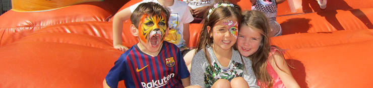 Kids on bouncy castle
