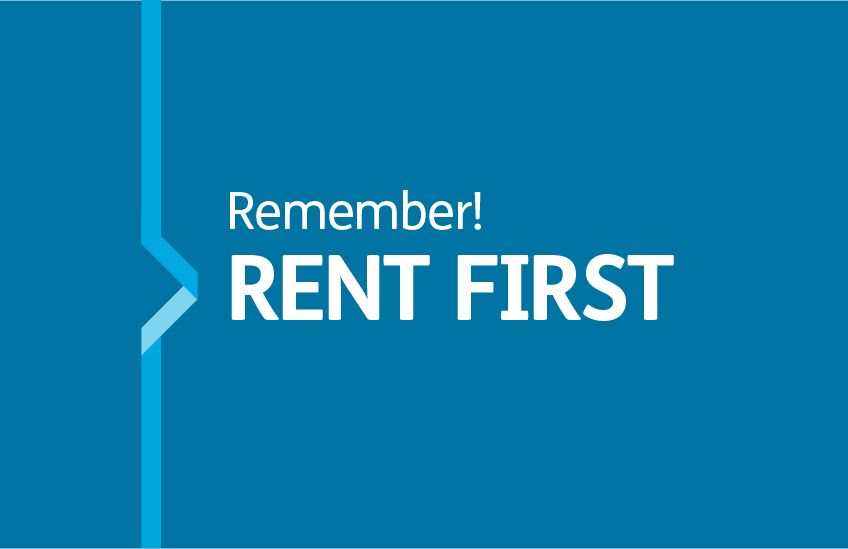 Remember rent first