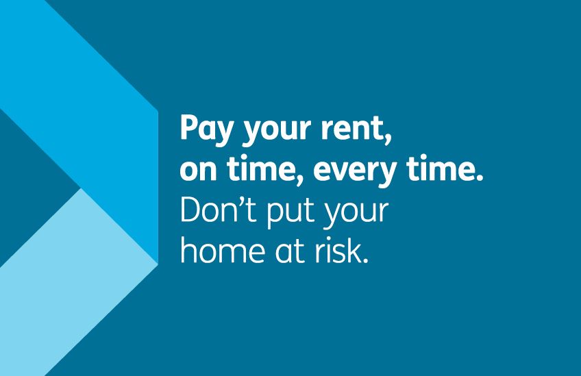 Rent campaign - Pay your rent on time every time letterbox Loretto HA